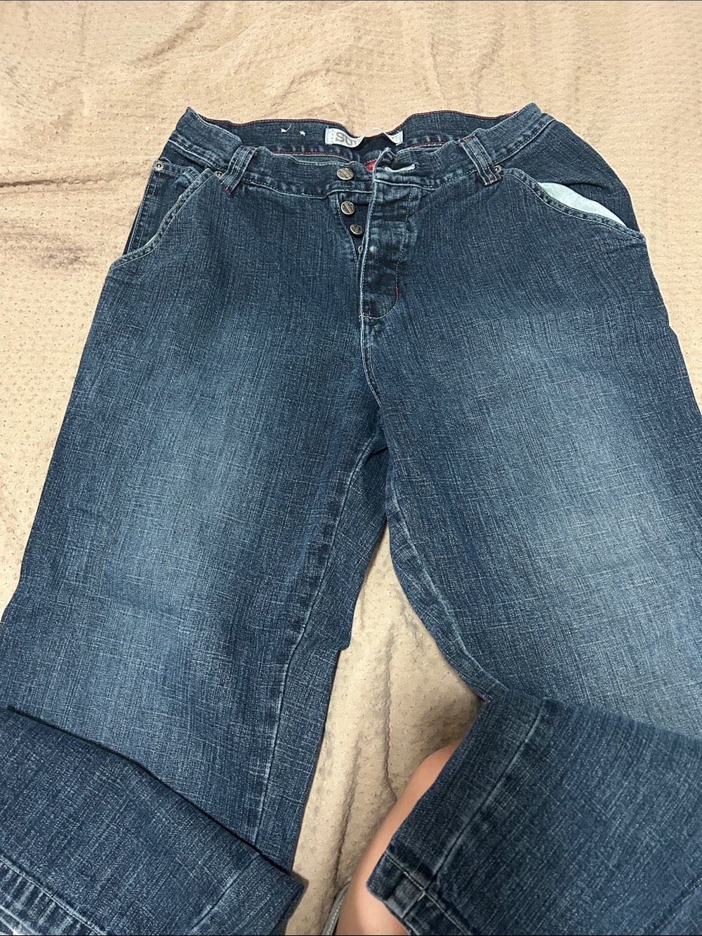 Women’s Wide Leg Jeans - Dark Blue Flare